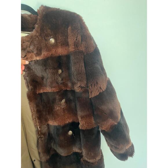 Robert Mann Furs Coat Women Large‎ Brown Mink Full Length Real Fur Vintage - Picture 8 of 12